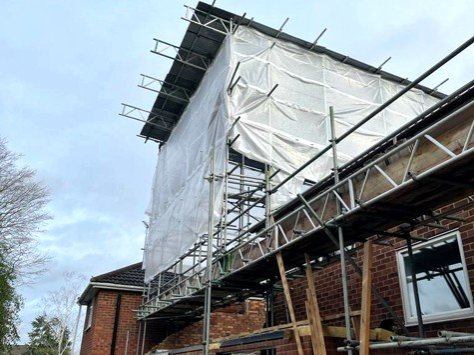 wrapped scaffolding